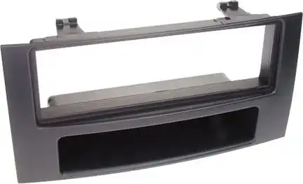 11111Radioblende kompatibel mit VW Touareg T5 Caravelle Multivan Transporter (7L) 1-DIN mit Fach schwarz
