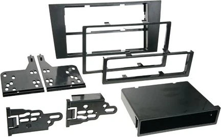 ACV Radioblende kompatibel mit Audi A4 (B5) 1-DIN / 2-DIN mit Fach schwarz Bj. 1999 - 12/2001