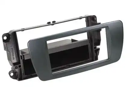 Radioblende kompatibel mit Seat Ibiza 2-DIN-Set mit Fach azabacheschwarz