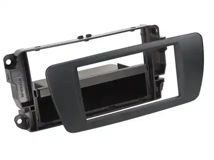11111Radioblende kompatibel mit Seat Ibiza 2-DIN-Set mit Fach nitschwarz 