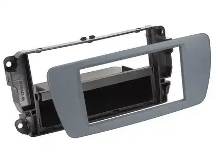 11111Radioblende kompatibel mit Seat Ibiza 2-DIN-Set mit Fach conemaragrau 