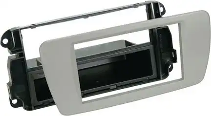 11111Radioblende kompatibel mit Seat Ibiza 2-DIN-Set mit Fach dublingrau 