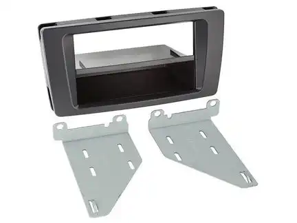 11111Radioblende kompatibel mit Skoda Octavia Yeti 2-DIN mit Fach schwarz 