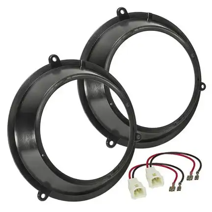 11111Lautsprecher Adapter Set kompatibel mit Fiat Panda (169) 2003-2012 Ringe + Adapterkabel adaptiert auf 165er Lautsprecher