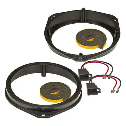 11111Lautsprecher Adapter Set kompatibel mit Opel Renault Nissan Corsa Combo Tigra Meriva Vivaro Trafic Primastar Ringe + Adapterkabel adaptiert auf 165er Lautsprecher