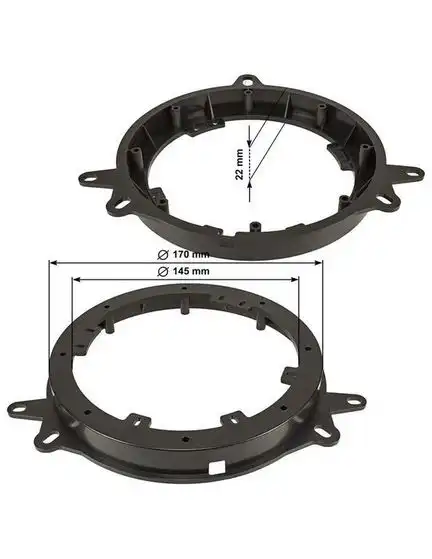 11111Lautsprecher Adapterringe kompatibel mit Toyota Lexus Yaris RAV4 Corolla 4Runner Prius Celica Matrix Avalon CH-R Highlander Sequoia Sienna Solara Tacoma Tundra Venza; ES GS GX IS RX adaptiert auf 165er Lautsprecher