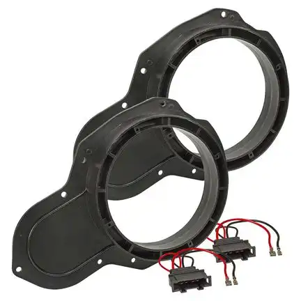 Lautsprecher Adapter Set kompatibel mit VW Passat Türe Front Ringe + Adapterkabel adaptiert auf 165er Lautsprecher