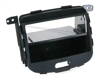 11111Radioblende kompatibel mit Hyundai i10 (PA) 2-DIN mit Fach schwarz / rubber touch Bj. 03/2008 - 10/2013