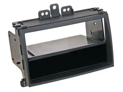 ACV Radioblende kompatibel mit Hyundai i20 (PB) 2-DIN mit Fach schwarz / rubber touch 2009-2012