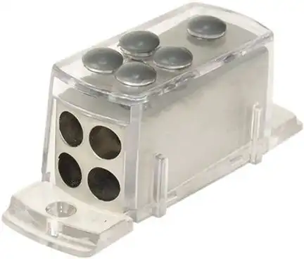 11111Verteilerblock 4 fach Silver-Edition 