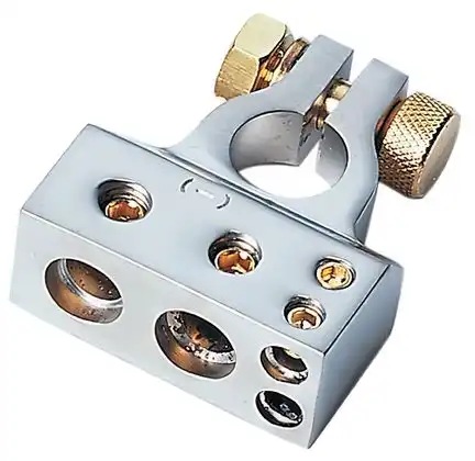 11111Batterieklemme 1 x 35 mm² + 1 x 20 mm² + 2 x 10 mm² Minuspol silber 