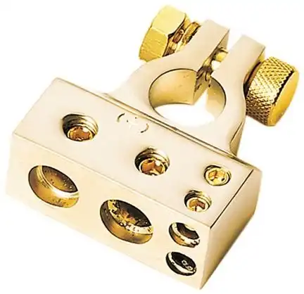 11111Batterieklemme 1 x 35 mm² + 1 x 20 mm² + 2 x 10 mm² Pluspol gold 