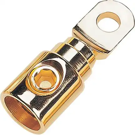 11111Massiver Ringkabelschuh für Kabel 16 - 25mm² 24K vergoldet 