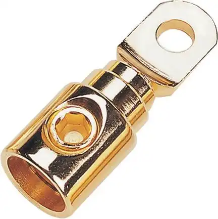 11111Massiver Ringkabelschuh für Kabel 25 - 50 mm² 24K vergoldet 
