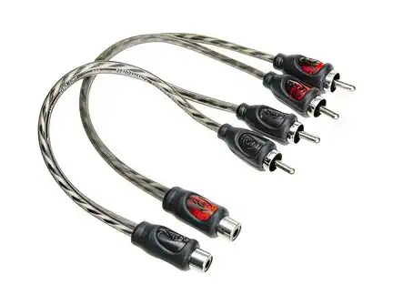 11111Y-Cinchkabel TYRO Economy Line (2 Stk.) 2 Stecker / 1 Buchse 0.3m 