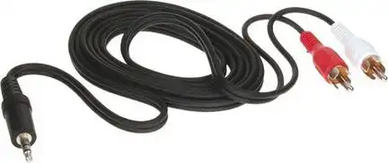 11111Aux Adapter kompatibel mit Universal Länge: 1.5m adaptiert von 3.5mm Klinke (m) auf Cinch (m)
