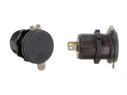 11111USB Einbau Ladeadapter mit Voltmeter ideal für Boot LKW Wohnmobil KFZ oder Wohnwagen adaptiert auf USB-C USB-A