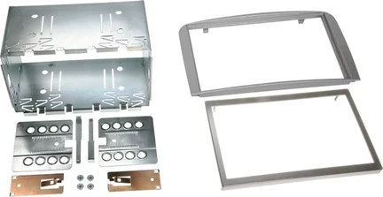 ACV Doppel DIN Radioblende kompatibel mit Alfa Romeo 147 GT (937) silber bis Bj. 2010