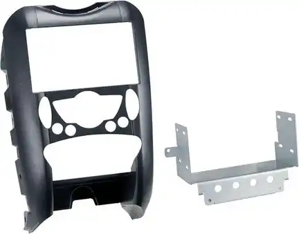 11111Doppel DIN Radioblende kompatibel mit BMW Mini (R55) (R56) (R57) 2-DIN schwarz mit automatischer Klima
