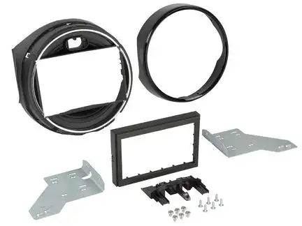 11111Radioblende kompatibel mit BMW Mini One Cooper Clubman 2-DIN schwarz 