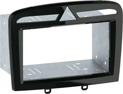 11111Doppel DIN Radioblende kompatibel mit Peugeot 308 308 SW 308 CC RCZ (4) (4J) 2-DIN Piano Lack schwarz