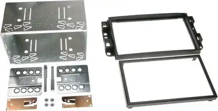 11111Radioblende kompatibel mit Chevrolet Aveo Captiva Epica Nubria 2-DIN-Set schwarz ab Bj. 2006