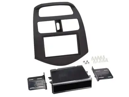 11111Radioblende kompatibel mit Chevrolet Spark (KL1M) 2-DIN schwarz ab Bj. 2012