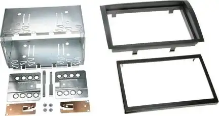 11111ACV 2-DIN-Set Radioblende kompatibel mit Fiat Peugeot Citroen Ducato Boxer Jumper Relay schwarz