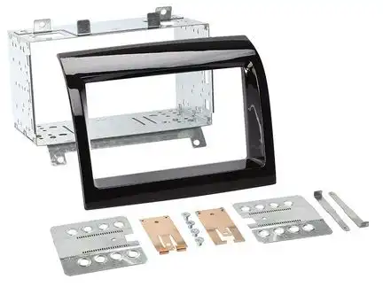 11111ACV Doppel DIN Radioblende kompatibel mit Fiat Citroen Peugeot Jumper Ducato Boxer (250) 2-DIN-Set Piano Lack schwarz Bj. 2011-2014