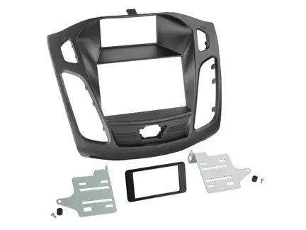 ACV Radioblende kompatibel mit Ford Focus (DYB) 2-DIN-Set schwarz ab Bj. 01/2011