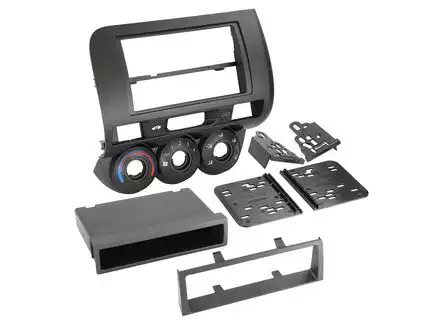 ACV Radioblende kompatibel mit Honda Fit 2-DIN-Set mit Fach schwarz Bj. 04/2006 - 11/2007