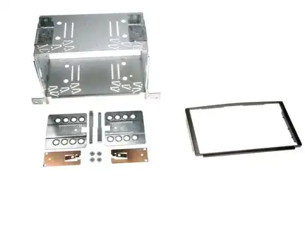 11111Doppel DIN Radioblende kompatibel mit Hyundai Santa Fe SM schwarz 11/2004-03/2006