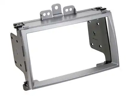 ACV Radioblende kompatibel mit Hyundai i20 (PB) 2-DIN-Set silber 03/2009-05/2012