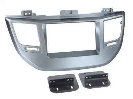11111Radioblende kompatibel mit Hyundai Tucson (TL) 2-DIN silber ab Bj. 07/2015