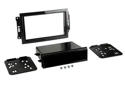 11111Radioblende kompatibel mit Jeep Grand Cherokee Compass Patriot 2-DIN mit Fach schwarz