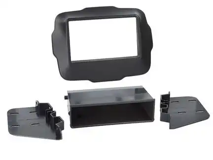 11111Radioblende kompatibel mit Jeep Renegade 2-DIN schwarz ab Bj. 10/2014 