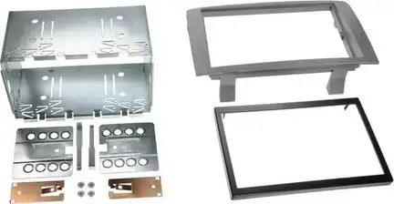 ACV Radioblende kompatibel mit Lancia Musa (350) 2-DIN-Set anthrazit Bj. 2004 - 07/2012