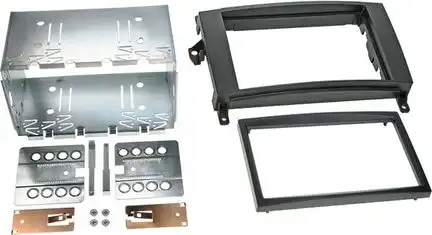 11111Radioblende kompatibel mit Mercedes A-Klasse B-Klasse Vito Viano (W169) (C169) (T245) (W639) 2-DIN-Set schwarz
