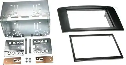 11111Radioblende kompatibel mit Mercedes M-Klasse (W164) 2-DIN-Set schwarz Bj. 2005 - 06/2011