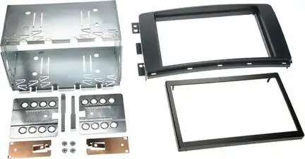 11111Doppel DIN Radioblende kompatibel mit Smart ForTwo ForFour (BR451) (W454) 2-DIN-Set schwarz