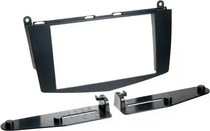 11111Doppel DIN Radioblende kompatibel mit Mercedes C-Klasse (W204) (S204) 2-DIN ohne Tasten schwarz Bj. 2007 - 02/2011