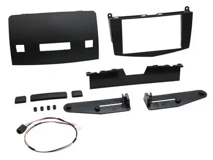11111Doppel DIN Radioblende kompatibel mit Mercedes C-Klasse (W204) (S204) 2-DIN mit Tasten schwarz 2007-2011