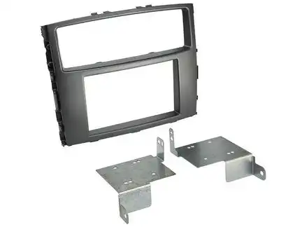 11111Radioblende kompatibel mit Mitsubishi Pajero 2-DIN schwarz Bj. 2006 - 2014