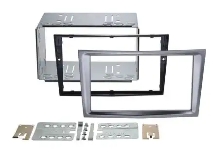 Doppel DIN Radioblende kompatibel mit Opel Antara Astra Zafira 2-DIN Pro-Kit charocal-metallic