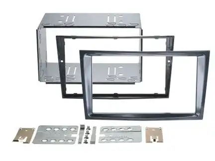 Radioblende kompatibel mit Opel Astra Antara Corsa Zafira 2-DIN Set stealth-black