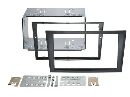 11111Doppel DIN Radioblende kompatibel mit Opel Renault Subaru Suzuki Agila Combo Corsa Omega Vivaro Trafic Justy Wagon R+ schwarz