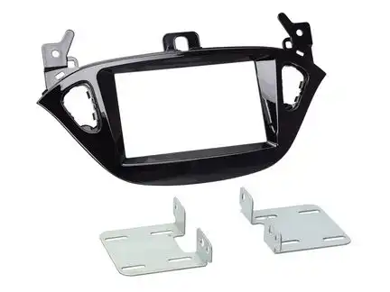 11111Doppel DIN Radioblende kompatibel mit Opel Adam Corsa 2-DIN Piano Lack schwarz ab Bj. 01/2013