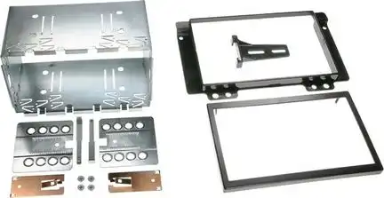 11111ACV Radioblende kompatibel mit Landrover Freelander 2-DIN-Set schwarz ab Bj. 2004