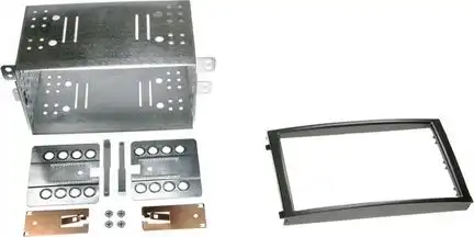 11111Radioblende kompatibel mit SsangYong Rexton II (RJ) 2-DIN-Set schwarz ab Bj. 2006