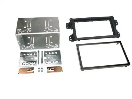 ACV Radioblende kompatibel mit Suzuki Splash EXB22 EXB32 2-DIN-Set schwarz Bj. 04/2008 - 10/2014